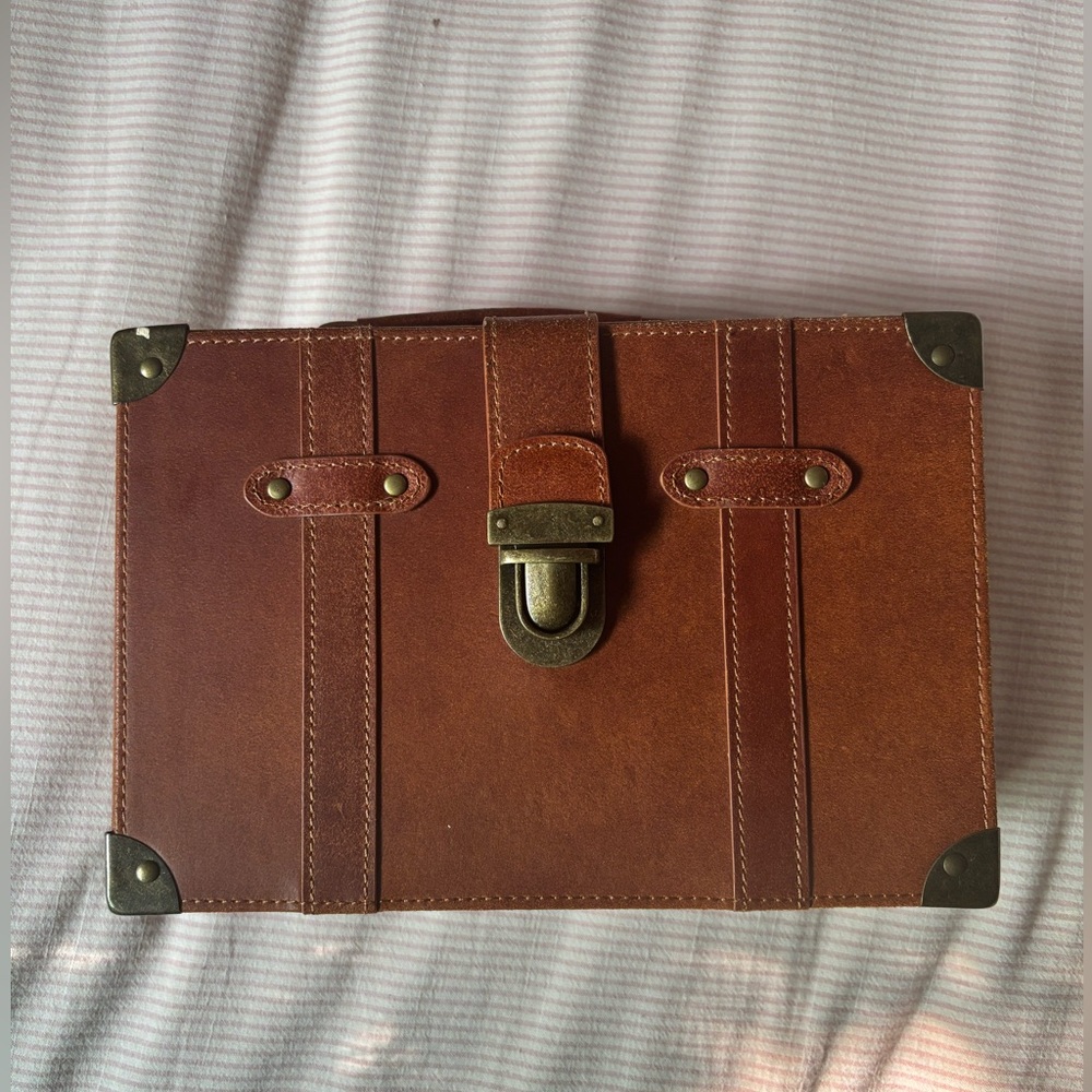 Brown classic briefcase inspired purse